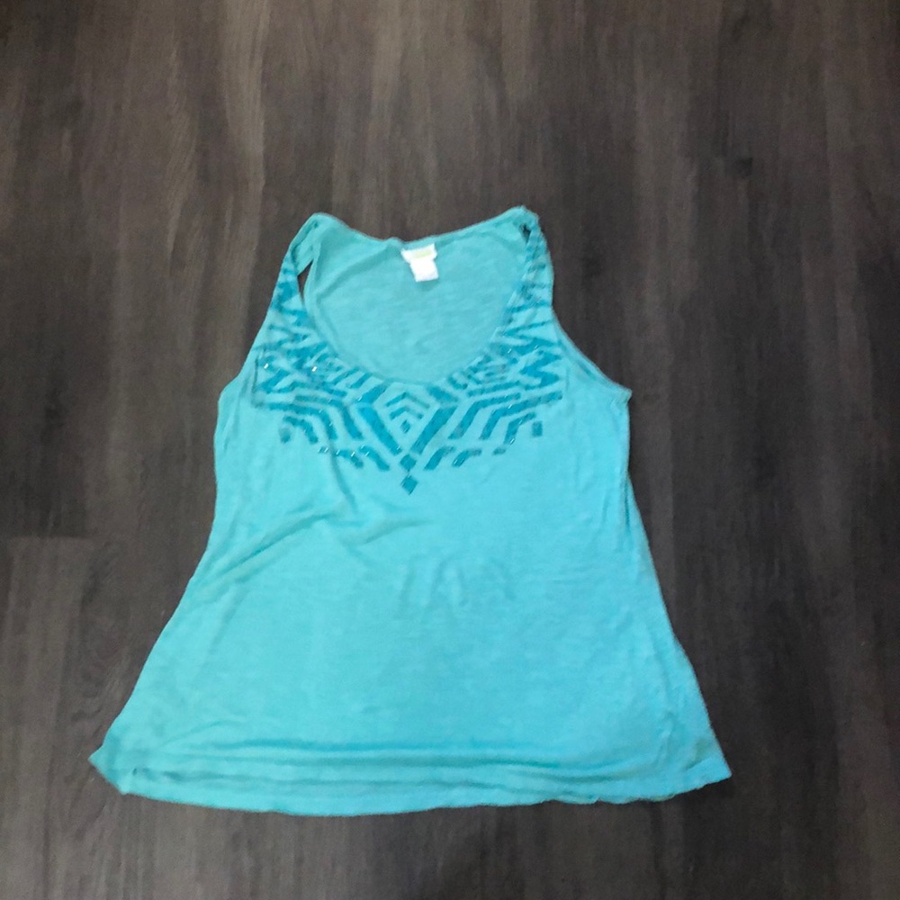 Aztec print top with beading 2/20